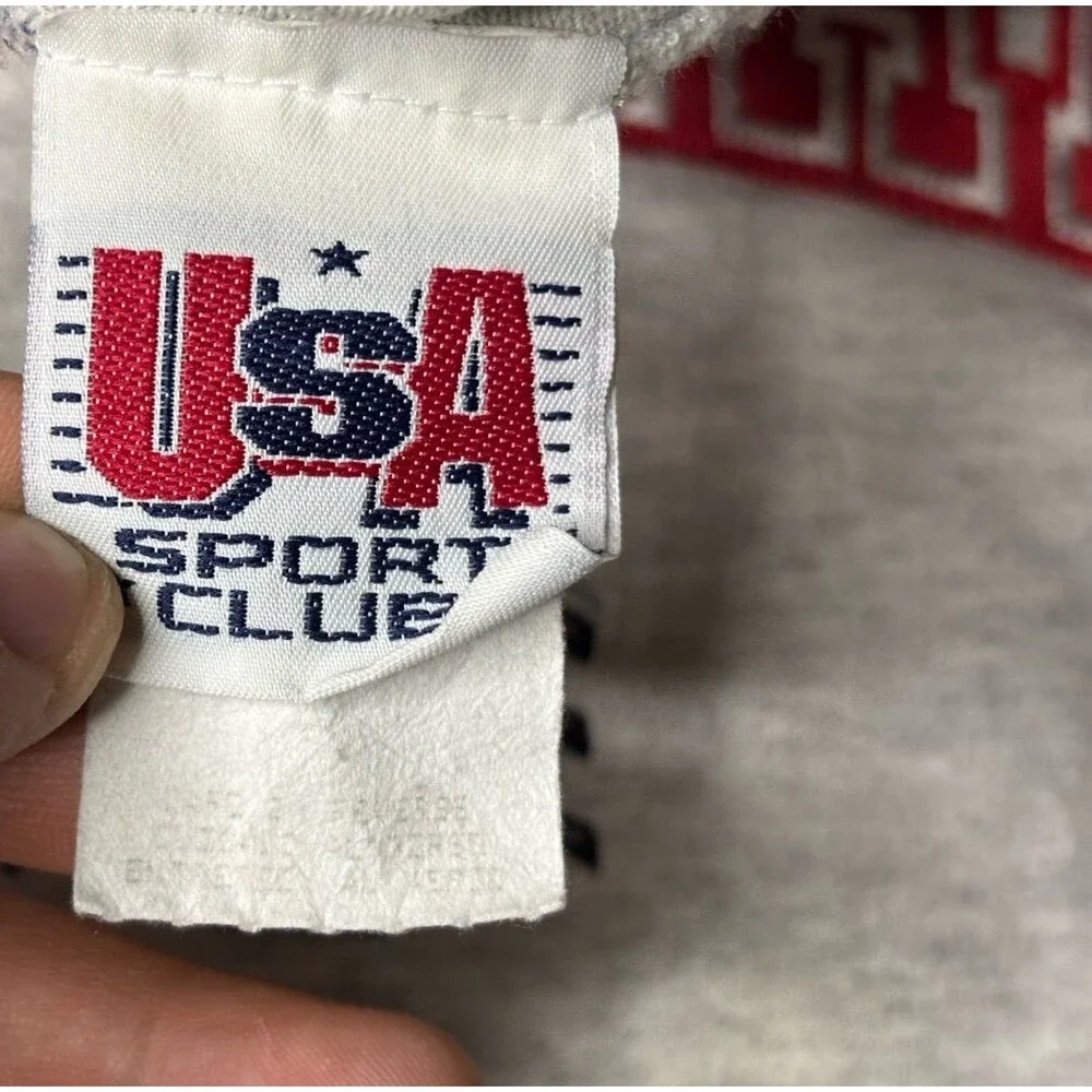 Vintage Ohio State Mens 2XL Red Crewneck Pullover Embroidered USA Sports Club